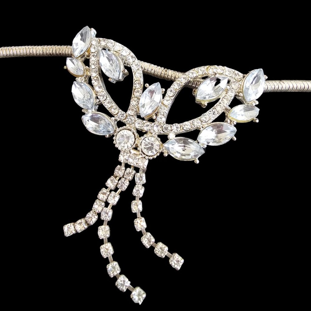 Womens Vintage Rhinestone Necklace